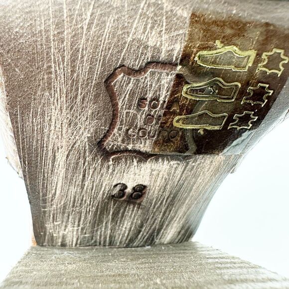 FREE PEOPLE Sancerre Platform Heels Size 38 Sandal Ankle Wrap Python Snakeskin - Picture 10 of 14